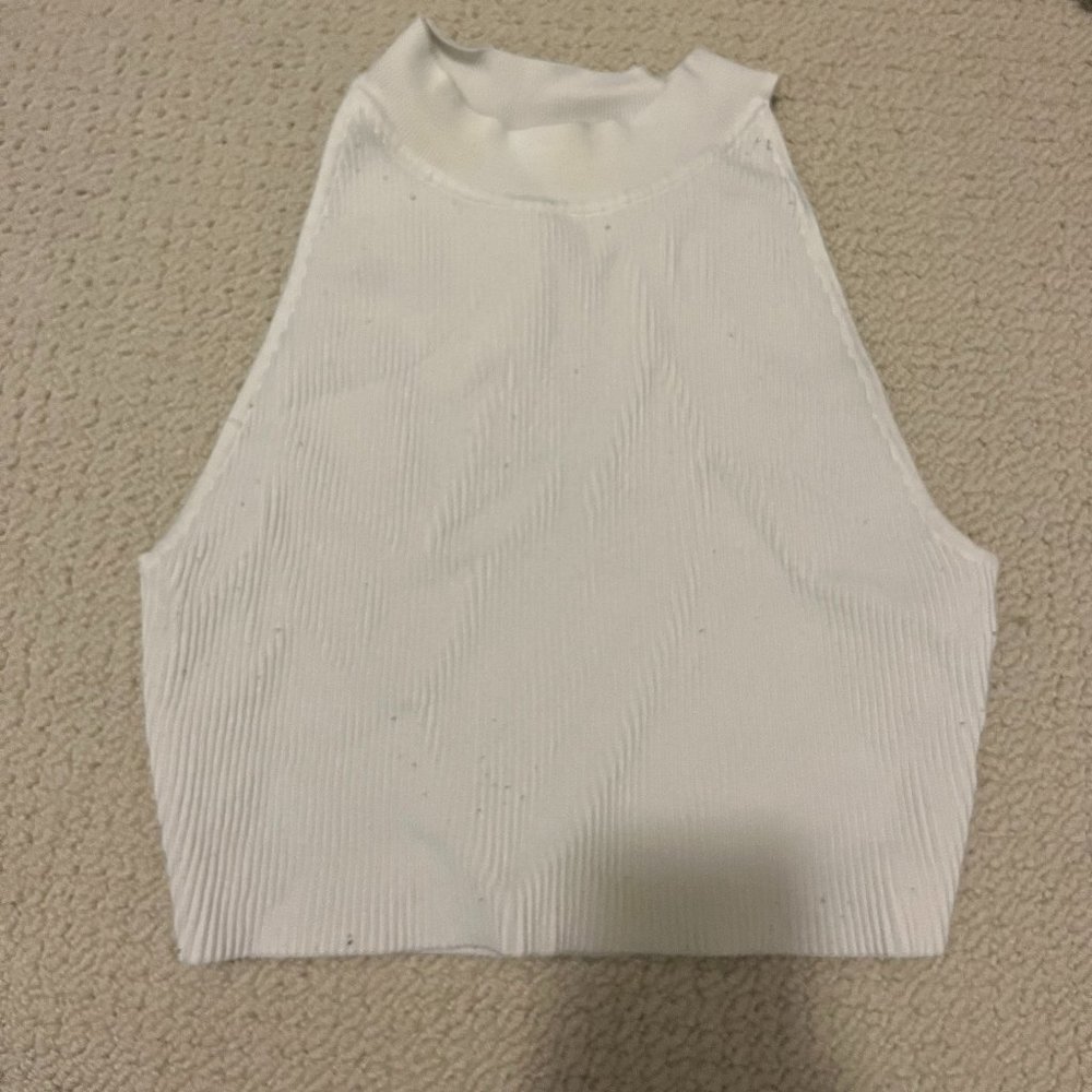 Aritzia Babaton High Kneck Crop Top